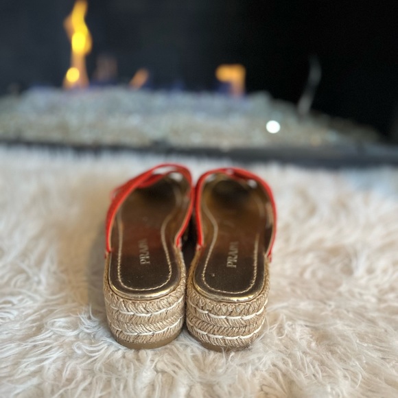 Prada Red Suede Espadrilles - Picture 5 of 7